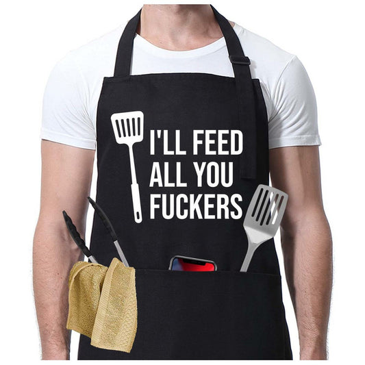 Apron with Pocket Solid Linens Kitchen